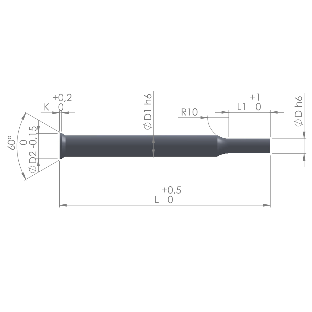 Conical Head Stepped Punch